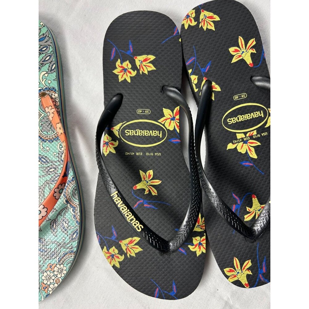 Havaianas and Vera Bradley Womens Flip-Flops Lot - Floral Prints 9/10 US - Picture 3 of 10